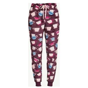 Women's Plush Sleep Pants, color: metropolis burgundy